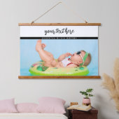 フォトパーソナライズされたベビーラブ&ネームメモリーズ 吊り下げ型タペストリー (寝室)