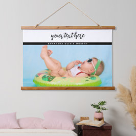 フォトパーソナライズされたベビーラブ&ネームメモリーズ 吊り下げ型タペストリー