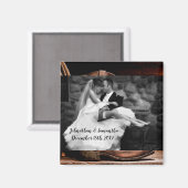 フォトパーソナライズされたマグネットカウボーイブーツバーンドウッドR マグネット (正面/裏面)