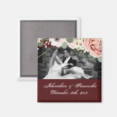 フォトパーソナライズされたマグネット幾何学的ガーデンワイン マグネット (正面/裏面)