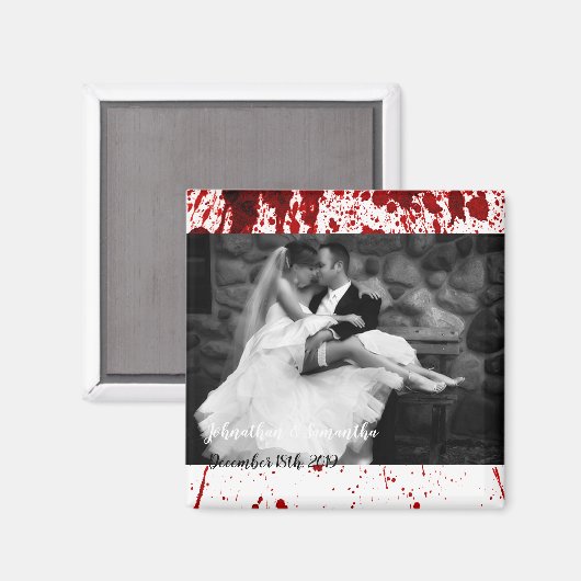 フォトパーソナライズされたマグネット血(ばちゃばちゃ)跳ねるバンパイアG マグネット (正面/裏面)