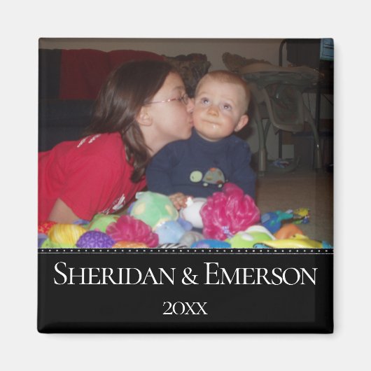 フォトパーソナライズされたマグネット |年の最小値 マグネット (正面)