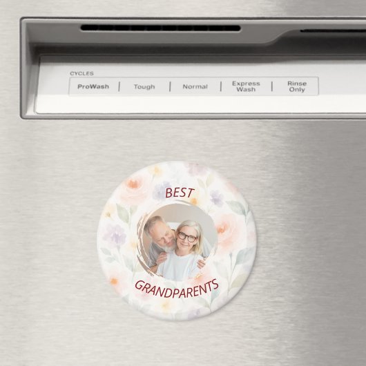 フォトパーソナライズされたマグネット | 最高の祖父母 マグネット (インサイチュ (食洗機))