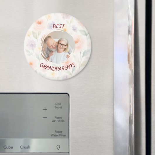 フォトパーソナライズされたマグネット | 最高の祖父母 マグネット (インサイチュ (冷蔵庫))