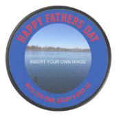 フォトパーソナライズされたメッセージホッケーパック アイスホッケーパック (正面)