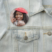 フォトパーソナライズされたメモリアル磁気またはピンラベル 名札 (インサイチュ)