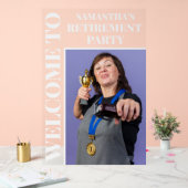 フォトパーソナライズされたリタイアパーティーへようこそ アクリルサイン (ウェディング)