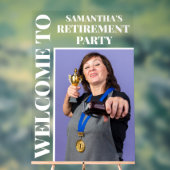 フォトパーソナライズされたリタイアパーティーへようこそ アクリルサイン (ニュートラル)