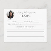 フォトパーソナライズされたレシピカード エンクロージャーカード (正面)