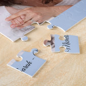 フォトパーソナライズされた名前をカスタムするジグソーパズル ジグソーパズル (側面)