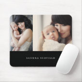 フォトパーソナライズされた白黒シンプル マウスパッド (マウス)