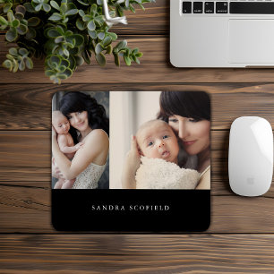 フォトパーソナライズされた白黒シンプル マウスパッド