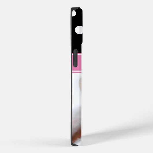 フォトパーソナライズされた白黒水玉模様 Case-Mate iPhoneケース (裏面 / 右)