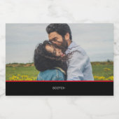 フォトパーソナライズされた結婚式の引き出物ミニ リキュールボトルラベル (シングルラベル)