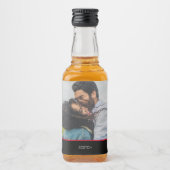 フォトパーソナライズされた結婚式の引き出物ミニ リキュールボトルラベル (正面)