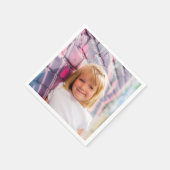 フォトパーソナライズされた誕生日デザインオアカクテル スタンダードカクテルナプキン (角)