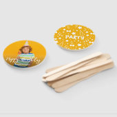 フォトパーソナライズされた誕生日ハンドファン ハンドファン (組立なし)