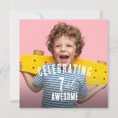 フォトパーソナライズされた誕生日 招待状 (正面)