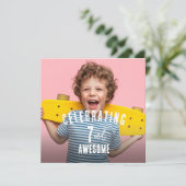 フォトパーソナライズされた誕生日 招待状 (スタンド正面)