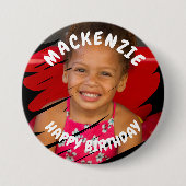 フォトパーソナライズされた誕生日 缶バッジ (正面)