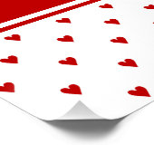 フォトパーソナライズされた赤いハートフレームモダン誕生日 ポスター (コーナー)