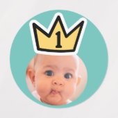 フォトパーソナライズされた顔シールパーティーミニ顔 ラベル (デザイン1)