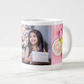 フォトパーソナライゼーションとチューリップ愛あなたママ ジャンボコーヒーマグカップ (正面右)