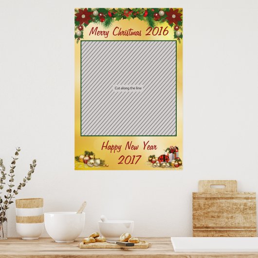 フォトパーティーブース用クリスマスフレームプロップ ポスター (キッチン)