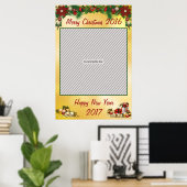 フォトパーティーブース用クリスマスフレームプロップ ポスター (ホームオフィス)