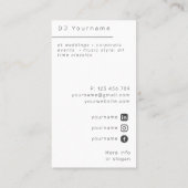 フォトパーティーDJ結婚式名刺 名刺 (裏面)