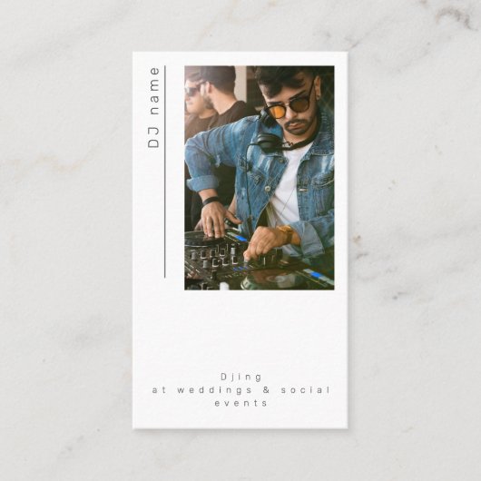 フォトパーティーDJ結婚式名刺 名刺 (正面)