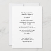 フォトパープモダンル卒業式パーティー 招待状 (裏面)