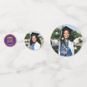 フォトパープモダンル金ゴールドの卒業表紙吹雪 コンフェッティ (裏面)