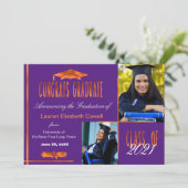 フォトパープモダンル&オレンジのグラッド2枚の発表 案内状 (スタンド正面)