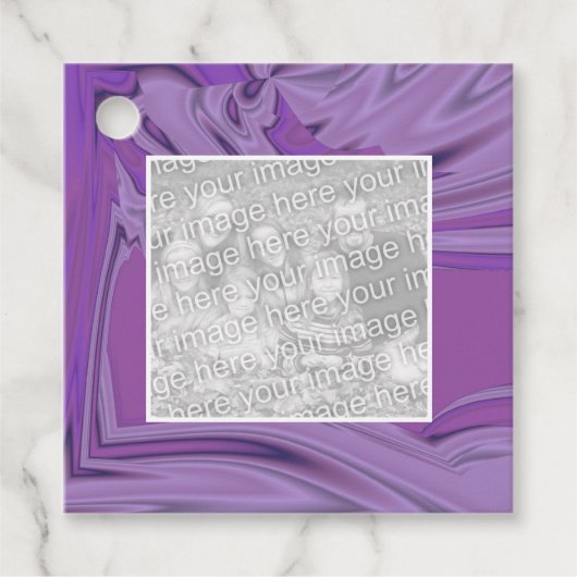 フォトパープルの抽象芸術を追加縁ど フェイバータグ (正面)