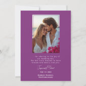 フォトパープルのAnemone Dreamscape結婚の サンキューカード (裏面)