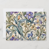 フォトパープルアイリスアールヌーボー結婚ズ セーブザデート (裏面)