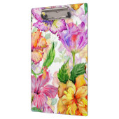 フォトパープルイエローオレンジフローラハイビスカス クリップボード (左)