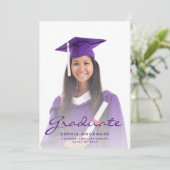 フォトパープルスクリプトの卒業発表 招待状 (スタンド正面)