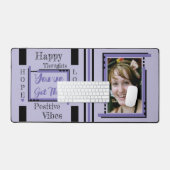 フォトパープル得ブラックを追加 デスクマット (キーボード&マウス)