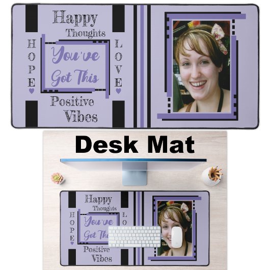 フォトパープル得ブラックを追加 デスクマット