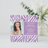 フォトパープル招待状付き卒業生 招待状 (スタンド正面)