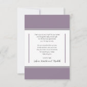 フォトパープル赤ちゃんシャワー3 |誕生アナウンス サンキューカード (裏面)