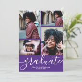 フォトパープ数々のル卒業式パーティー 招待状 (スタンド正面)