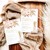 フォトパールとプロセッコフローラブライダルシャワー 招待状