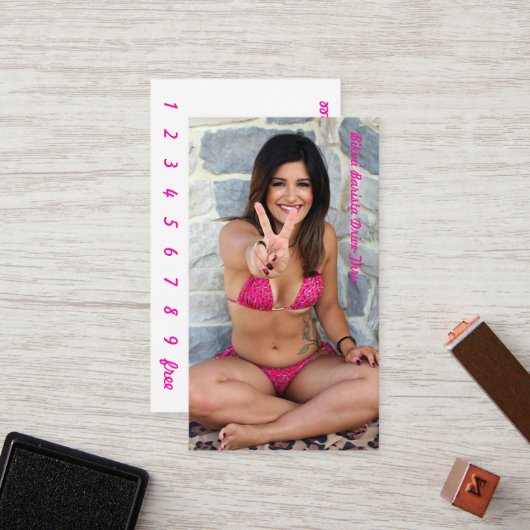 フォトビキニコーヒードライブスルーロイヤリティカード ロイヤリティカード (正面/裏面インサイチュ)