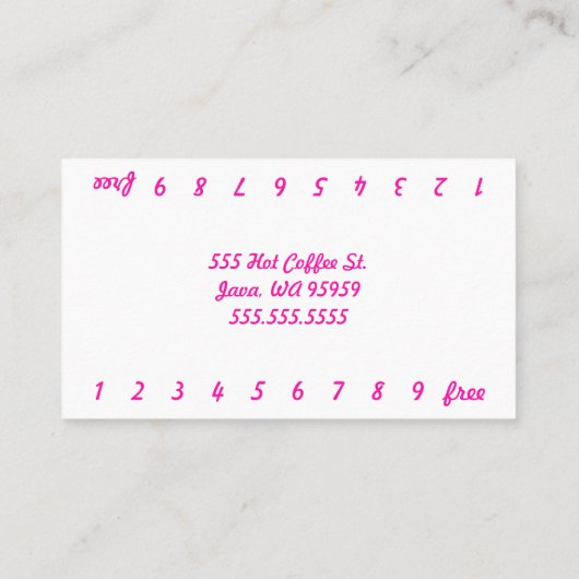 フォトビキニコーヒードライブスルーロイヤリティカード ロイヤリティカード (裏面)