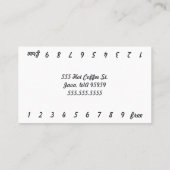 フォトビキニコーヒードライブスルー ロイヤリティカード (裏面)