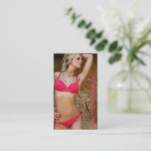 フォトビキニバリスタドライブスルーピンクカスタム ロイヤリティカード (スタンド正面)