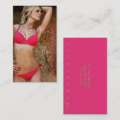 フォトビキニバリスタドライブスルーピンクカスタム ロイヤリティカード (正面/裏面)